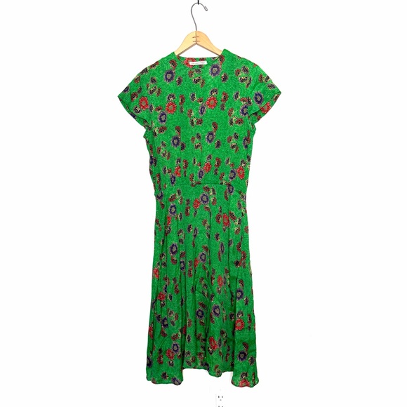 Isabel Marant Dresses & Skirts - ISABEL MARANT ÉTOILE Green Floral Knee Length Elastic Waist Dress